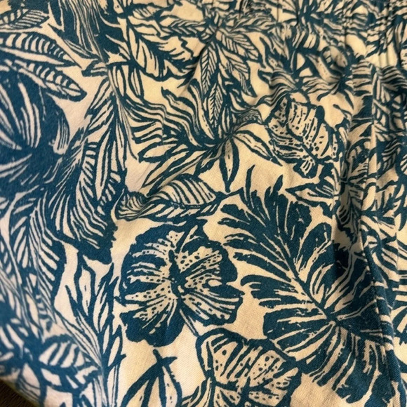 WNS Sincerely Jules Linen Pant Sz XL Floral Leaf Pattern - Picture 8 of 11